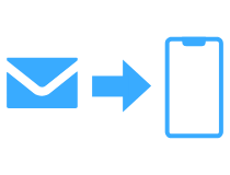 メールでクーポンID、給付物品受取サイトのURLを送付