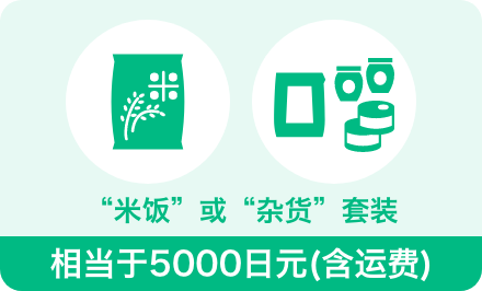 「米饭」或「杂货」套装